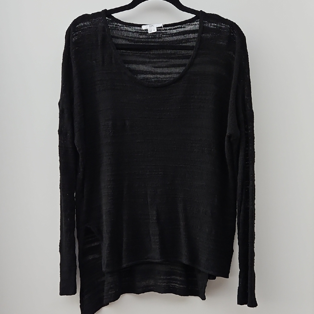 Helmut Lang Black Mesh Knit Sweater